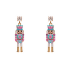Christmas Nutcracker & Pearl Earrings