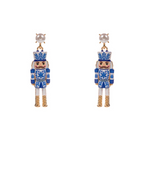 Christmas Nutcracker & Pearl Earrings