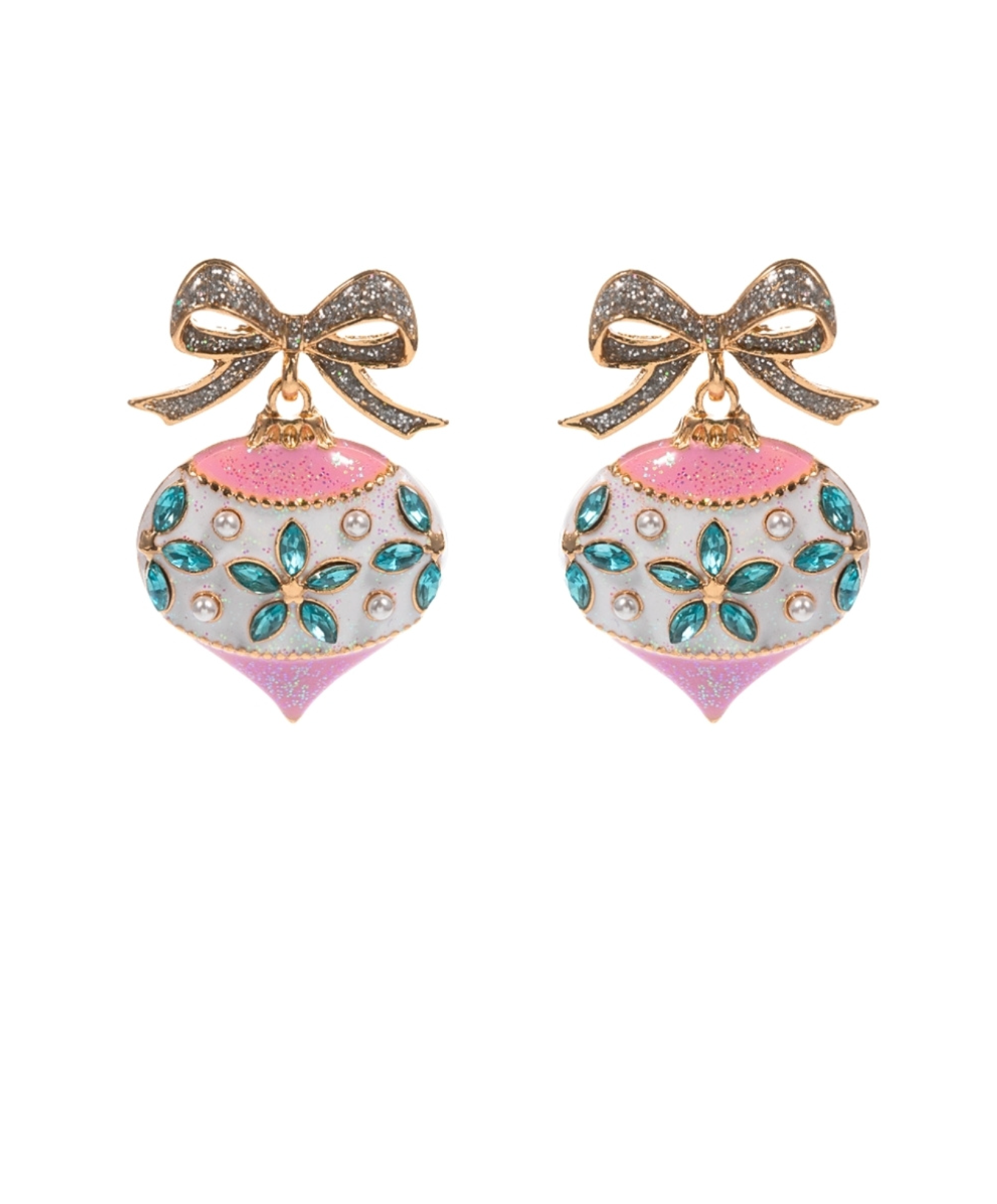 Christmas Pave Ornament Earrings