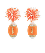 Pompom & Football Earrings