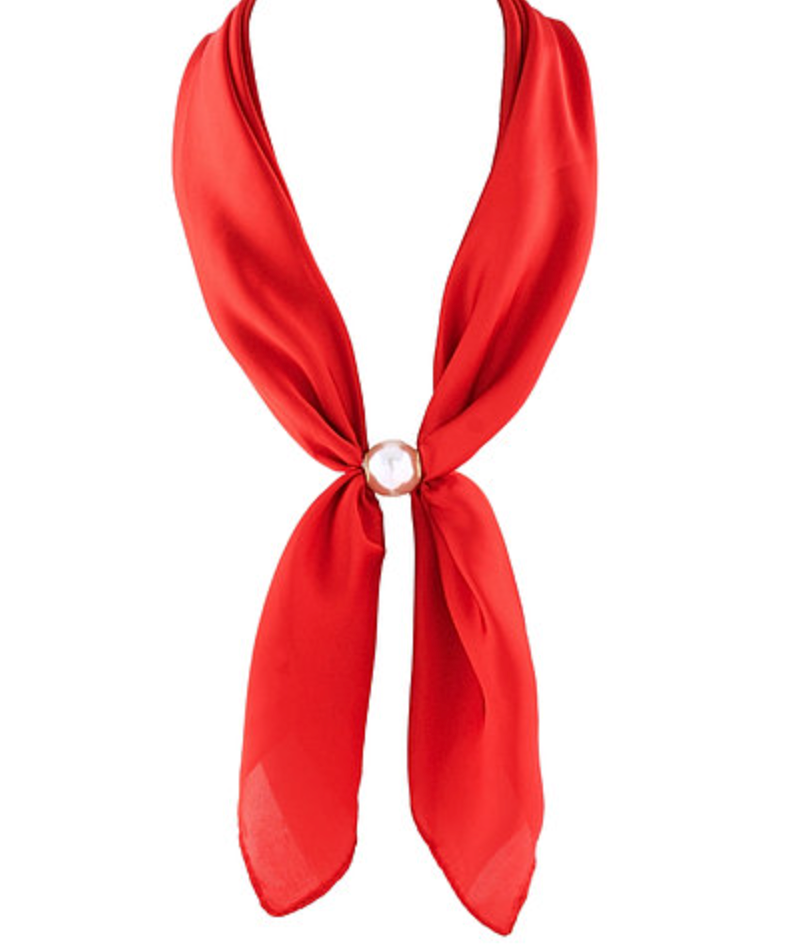 Accented Pearl Long Scarf Necklace