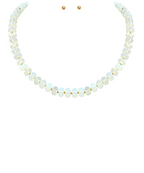 Rondelle Stone Necklace Set