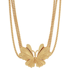 3 Layered & Textured Butterfly Choker