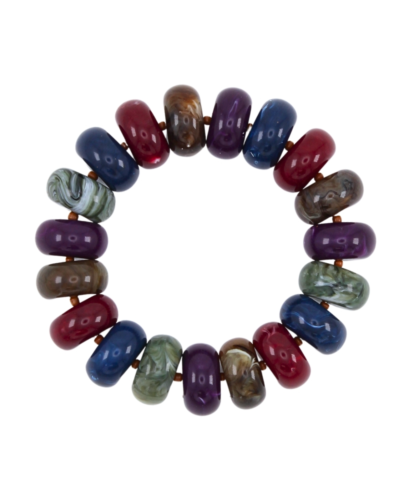 Marble Rondelle Bead Bracelet