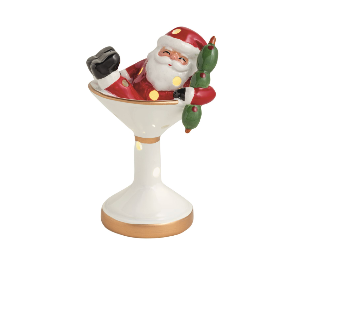 Santa Martini Light-Up Sitter