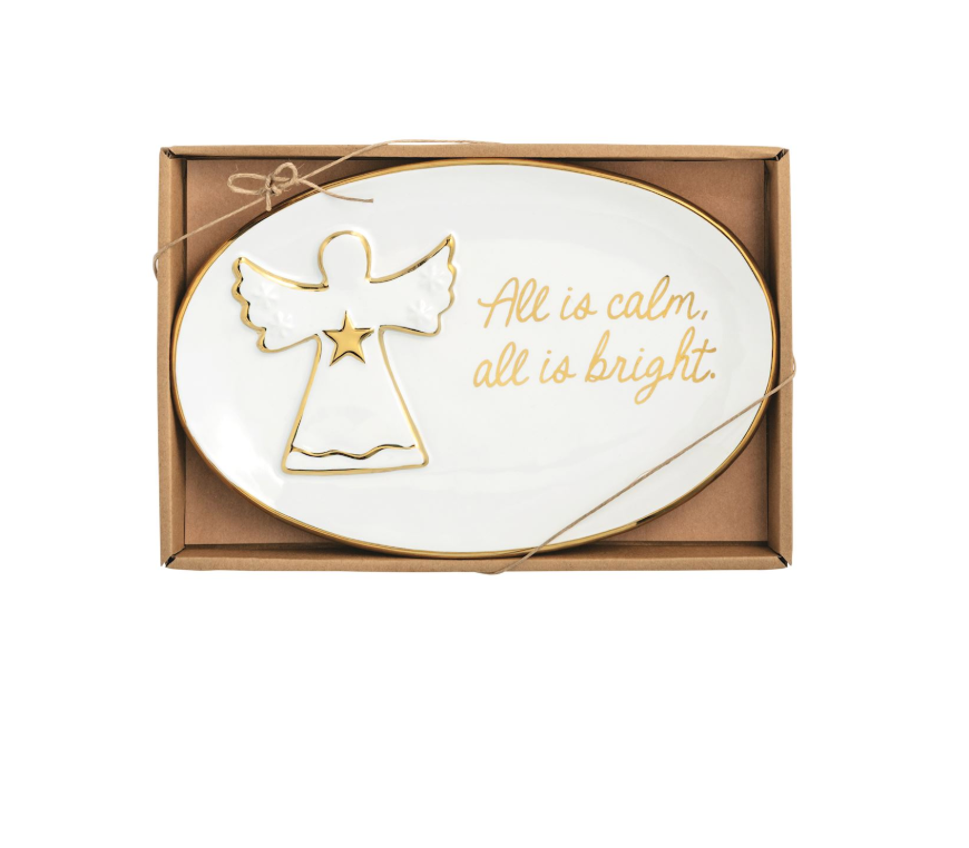 All Is Calm Gold Edge Plate