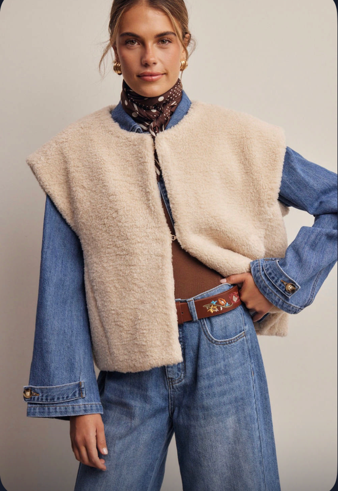 Tina Shearling Vest