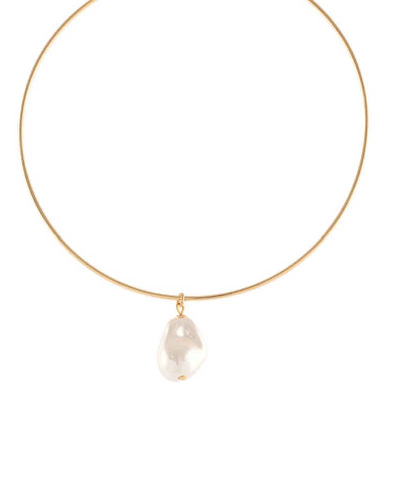 Baroque Pearl Wire Necklace