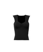 Cinched Front Capsleeve Tee