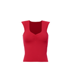 Cinched Front Capsleeve Tee