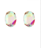 Oval Stone Earrings