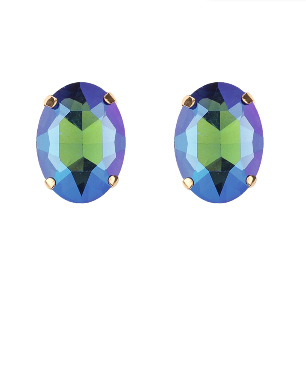 Oval Stone Earrings
