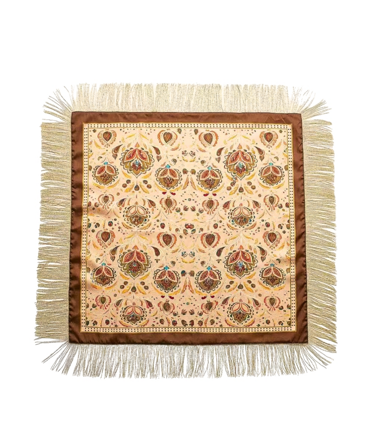Aurelia Tapestry Fringe Square Scarf