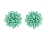 Beaded Pom Pom Earring