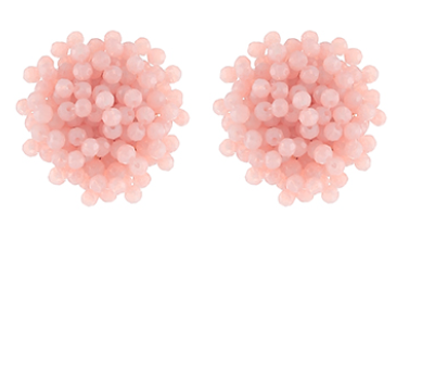 Beaded Pom Pom Earring
