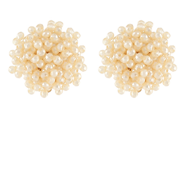 Beaded Pom Pom Earring