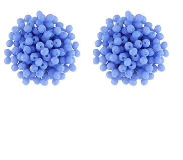 Beaded Pom Pom Earring