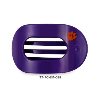 PREORDER Teleties Flat Oval Clip - Clemson University