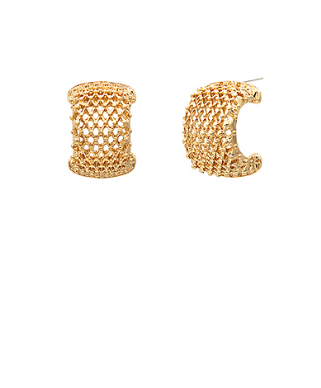 Mesh Pattern Open Hoops