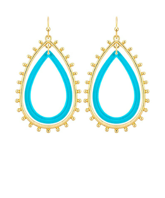 Colorful Double Teardrop Earring