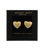 Brushed Heart Stud Earrings