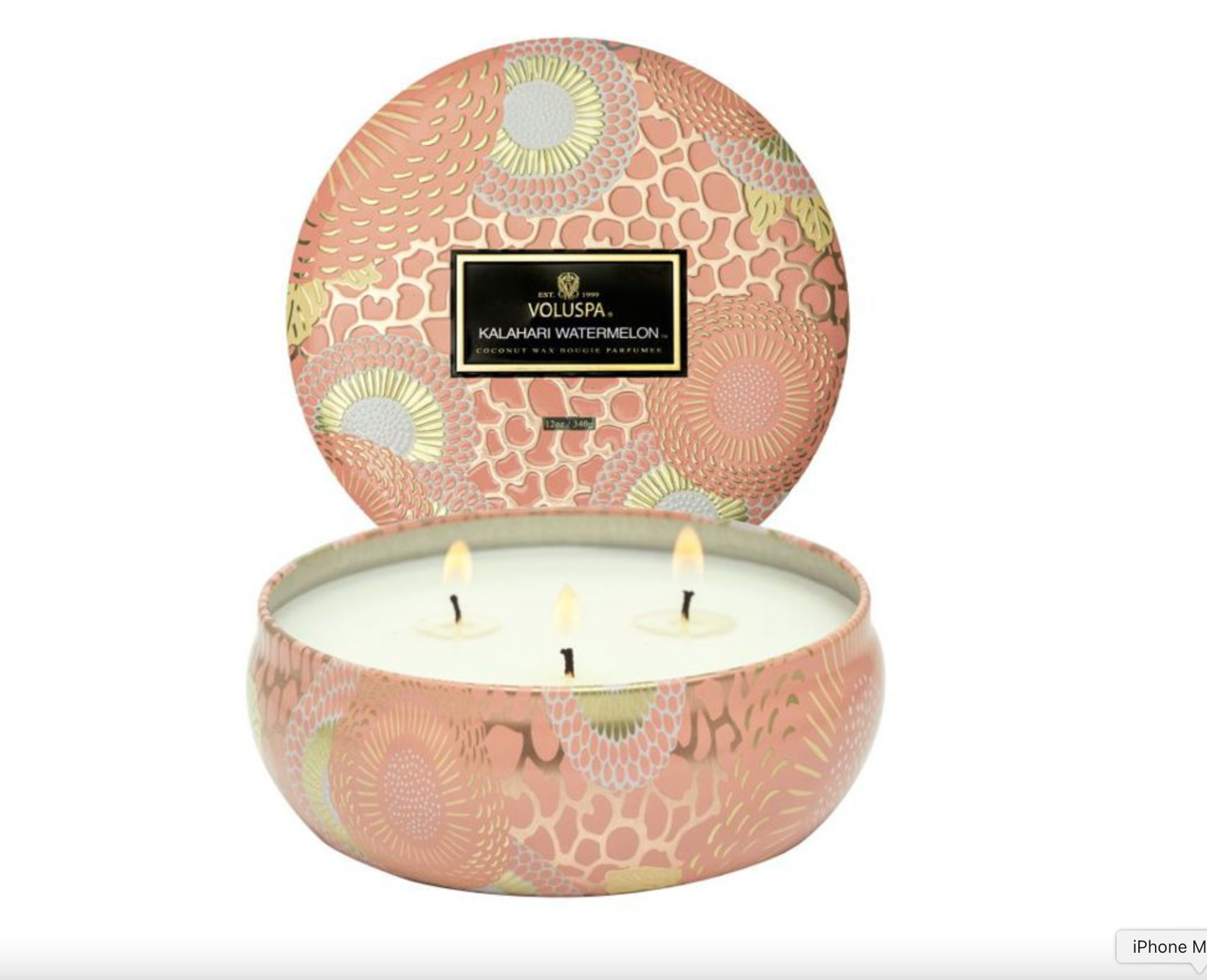 Voluspa 3 Wick Tin Candle