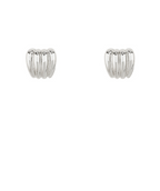 Textured Ribbed Square Earrings