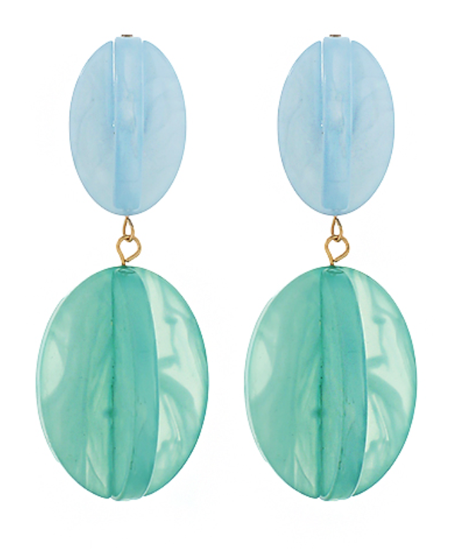 Oval Acrylic Drop Earrings