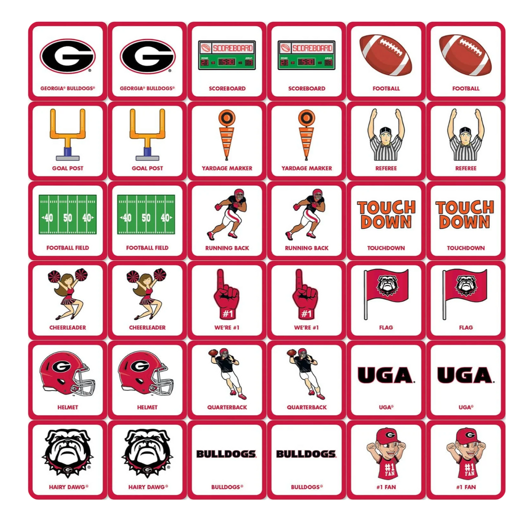 Georgia Bulldogs Matching Game