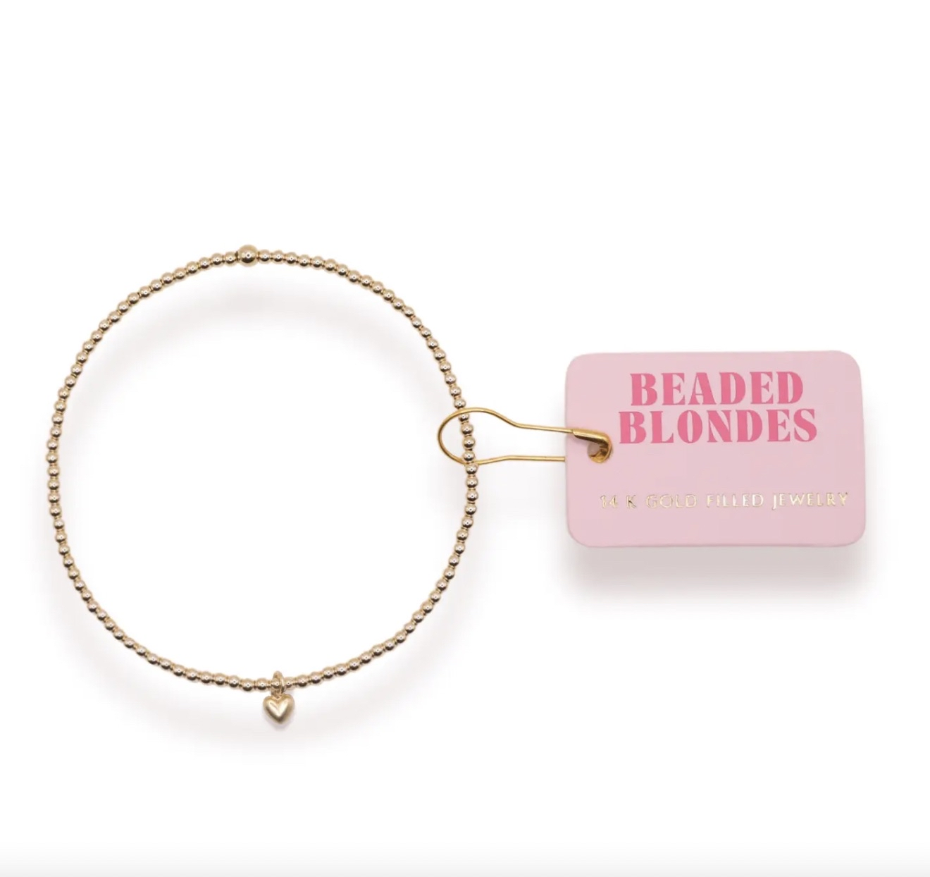 Gold Heart Charm Bracelet