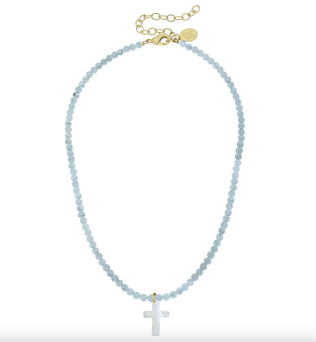 Alys Pearl Cross Necklace