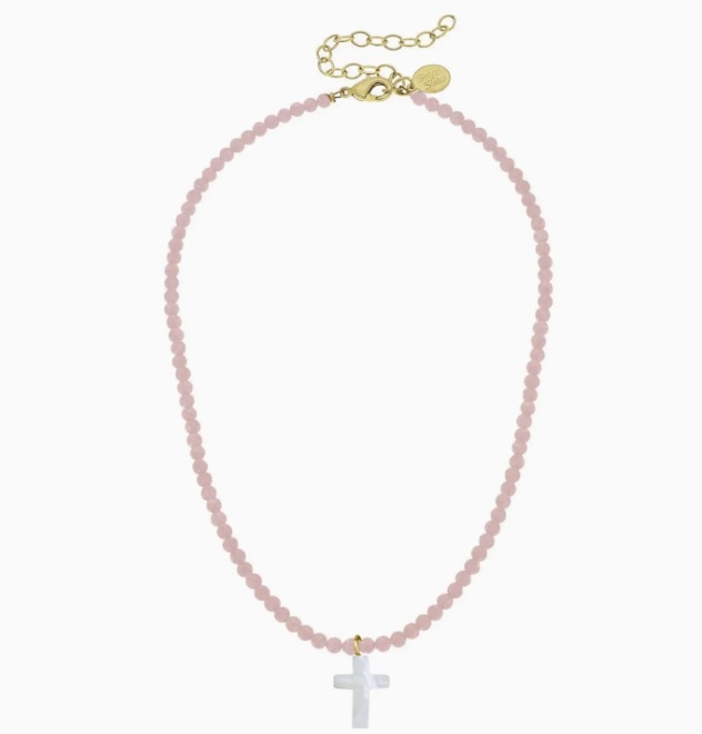 Alys Pearl Cross Necklace