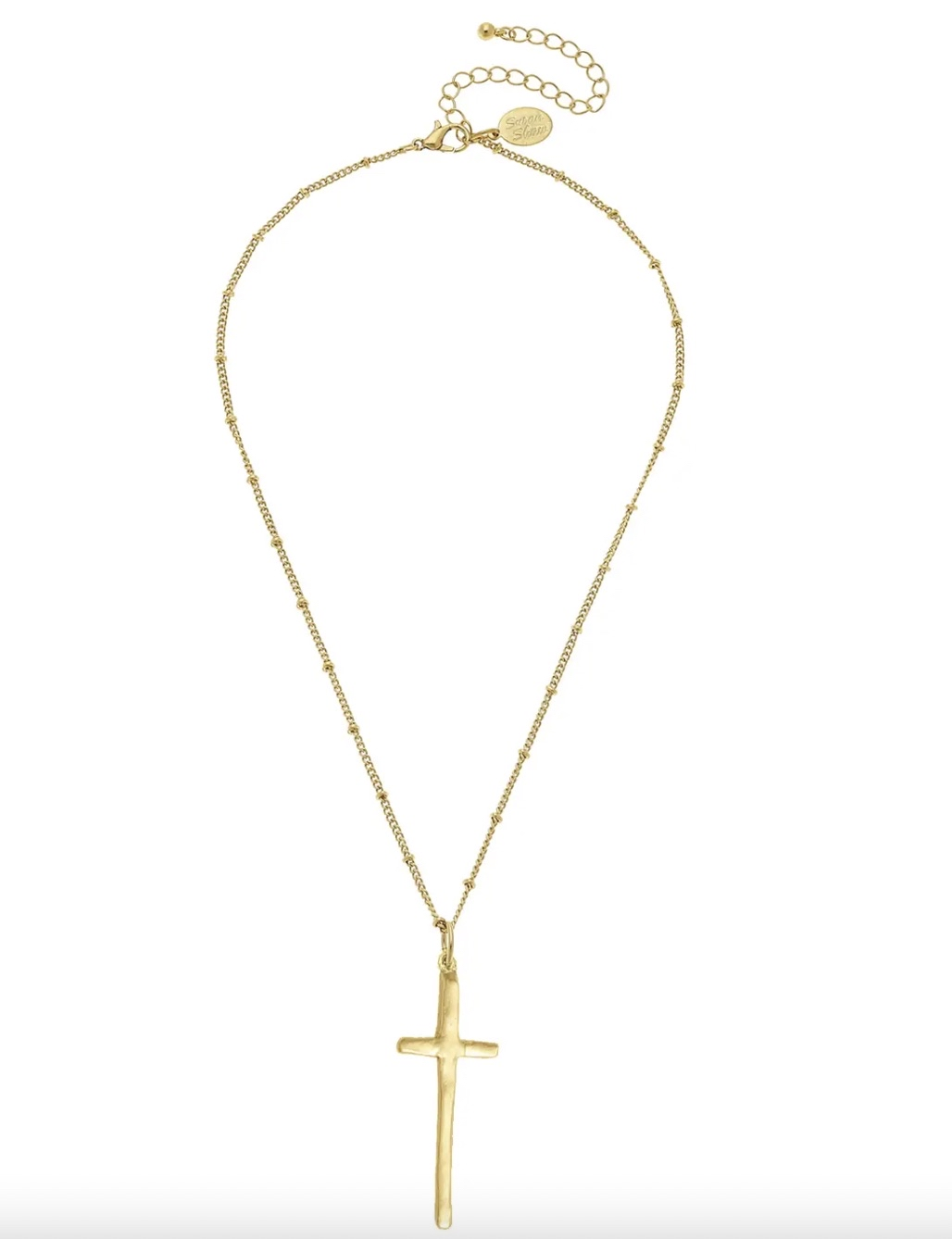 Dainty Elongated Cross Necklace