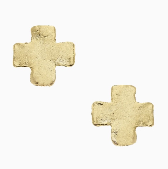 Mini Square Cross Studs