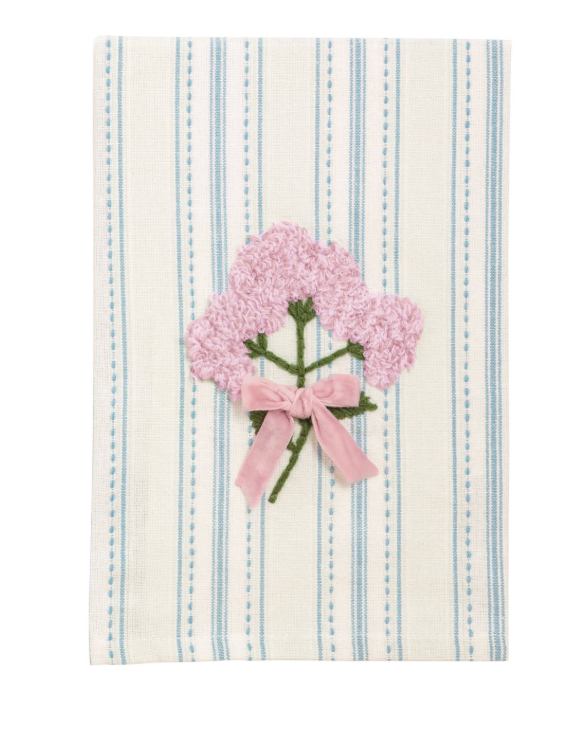 Flower Embroidered Towel