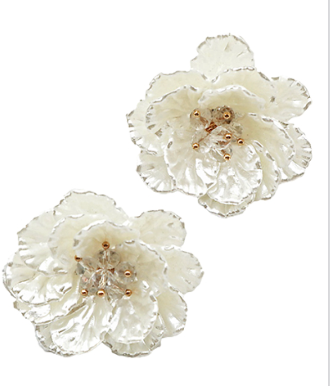 Glass & Acrylic Flower Earrings
