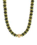 Color Rondelle Beads Necklace