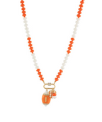 Football & Heart Charm Necklace
