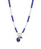 Football & Heart Charm Necklace