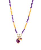 Football & Heart Charm Necklace