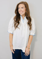Harper Scallop Trim Top