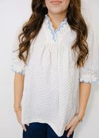 Harper Scallop Trim Top