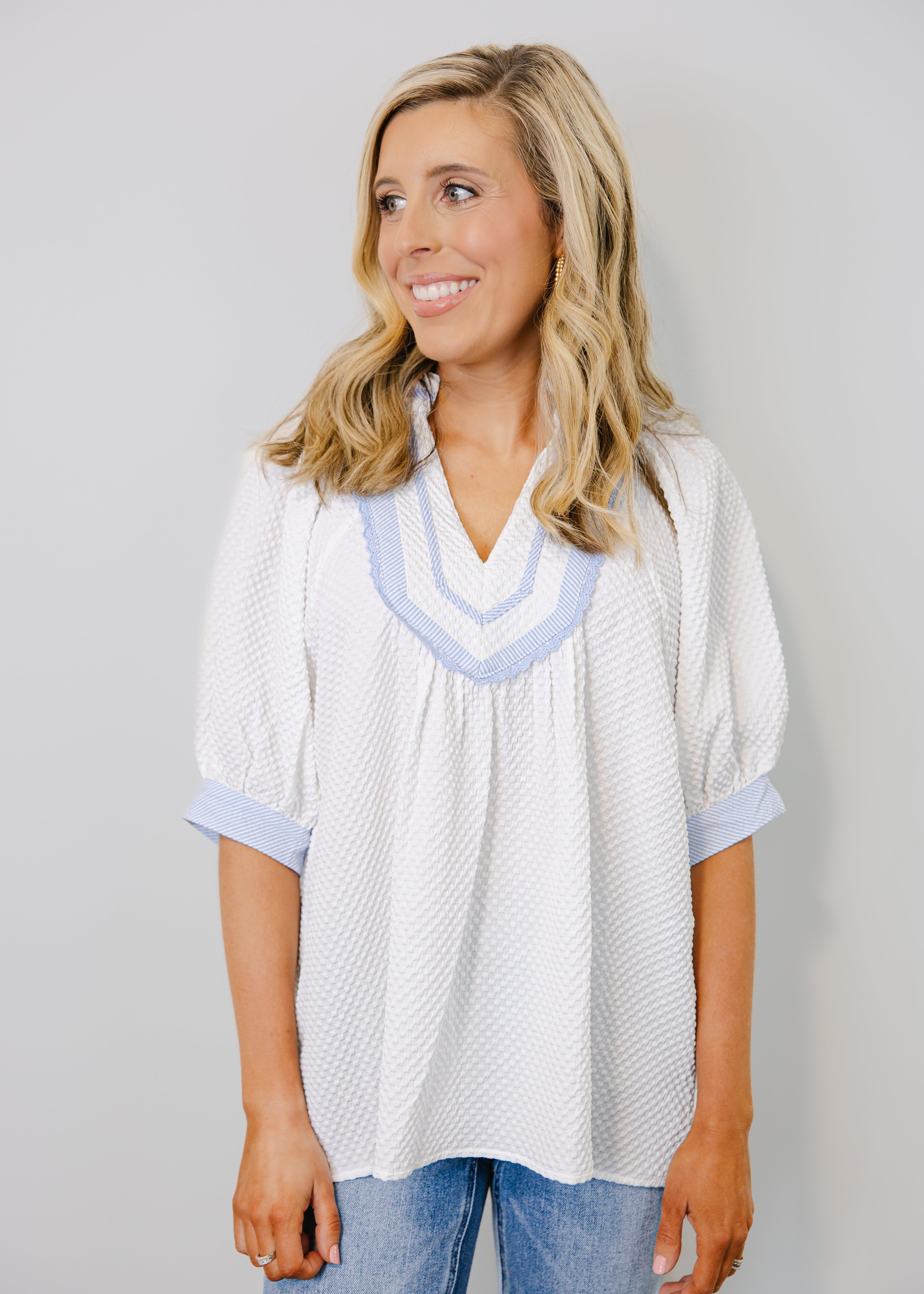 Piper Contrast Trim Top