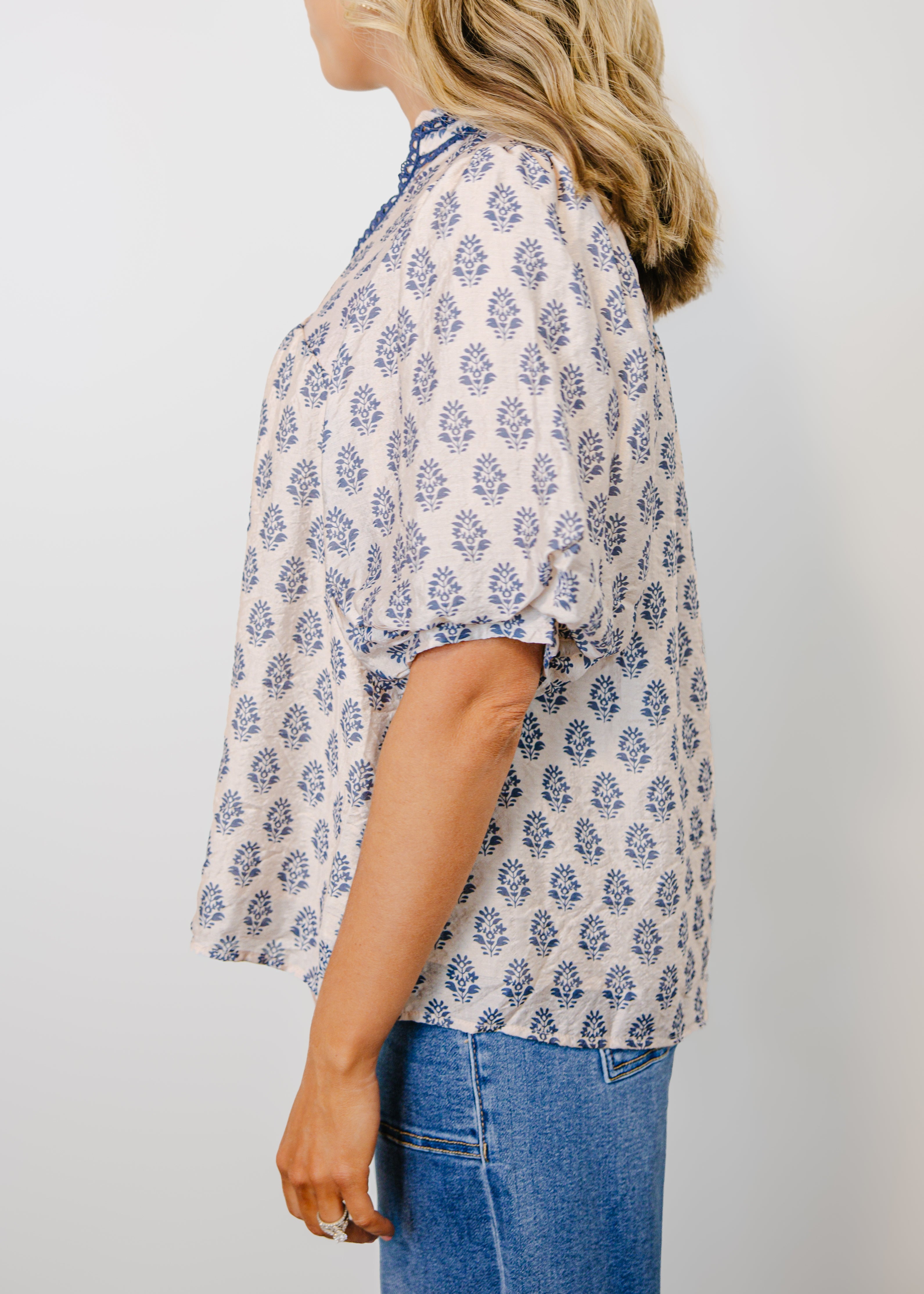 Willa Abstract Print Top