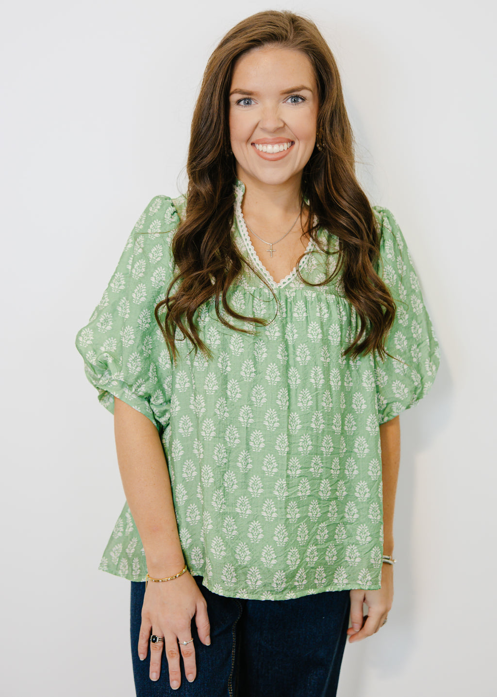 Willa Abstract Print Top