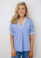 Sophie Ruffle Puff Sleeve Top