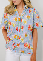 Mia Floral Button-Down Top