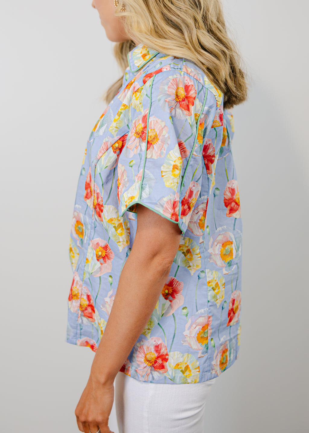 Mia Floral Button-Down Top