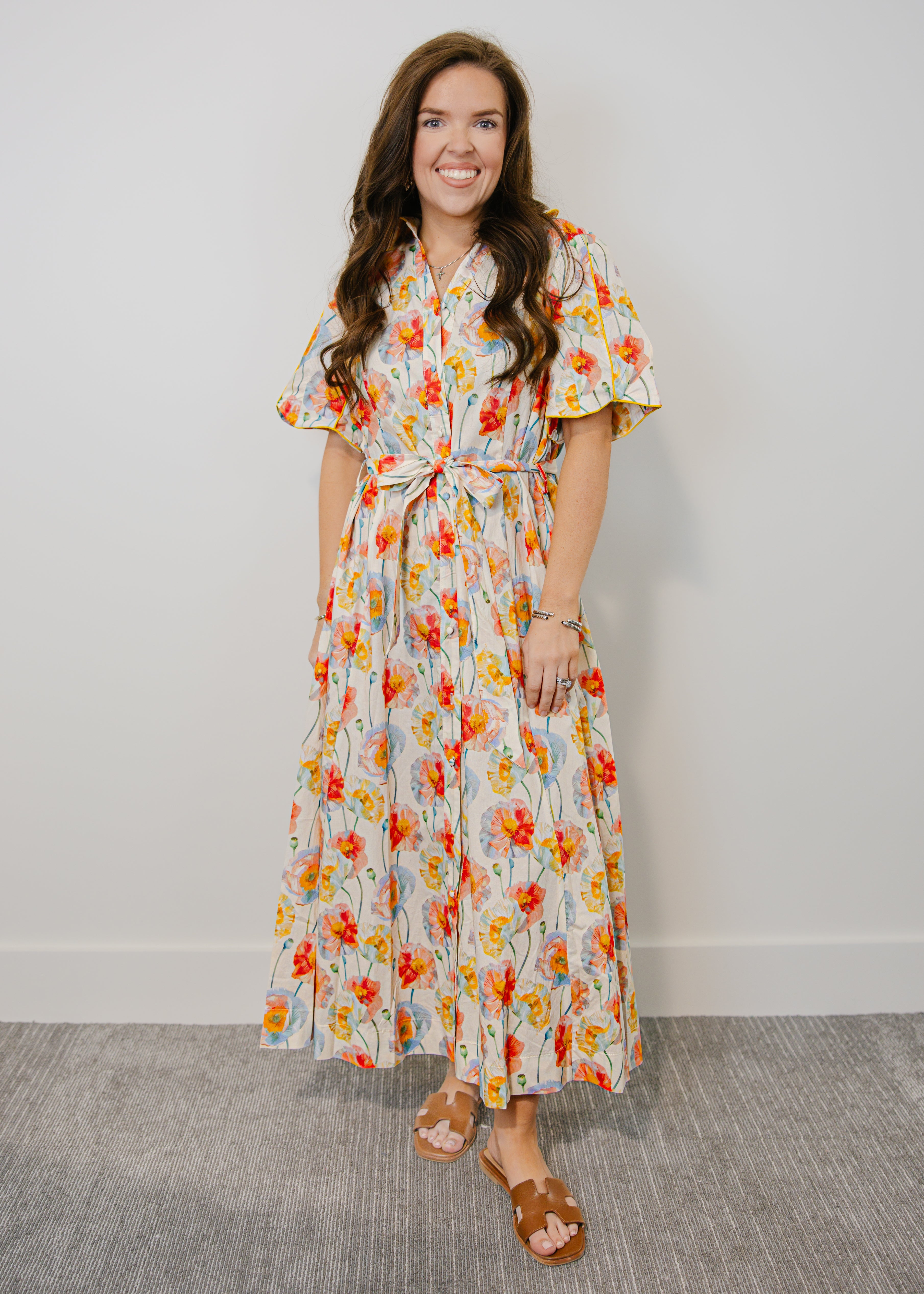 Lila Scalloped Midi Dress