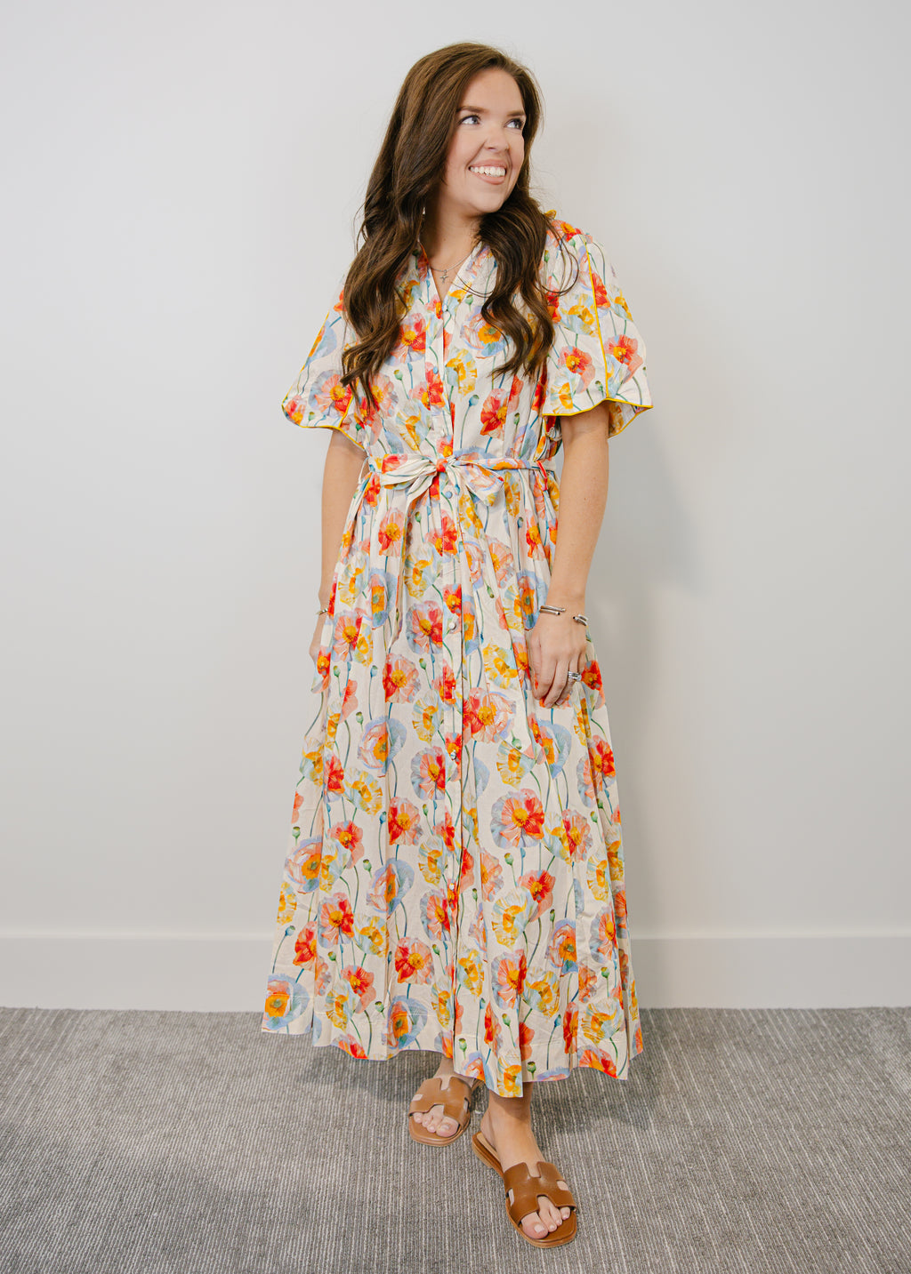 Lila Scalloped Midi Dress